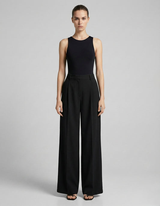 PANTALON LARGE AVEC PINCES