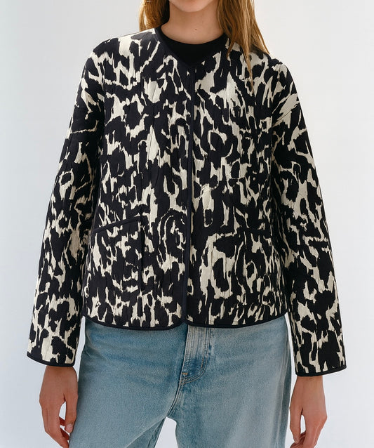BLOUSON MATELASSÉ IMPRIMÉ IKAT