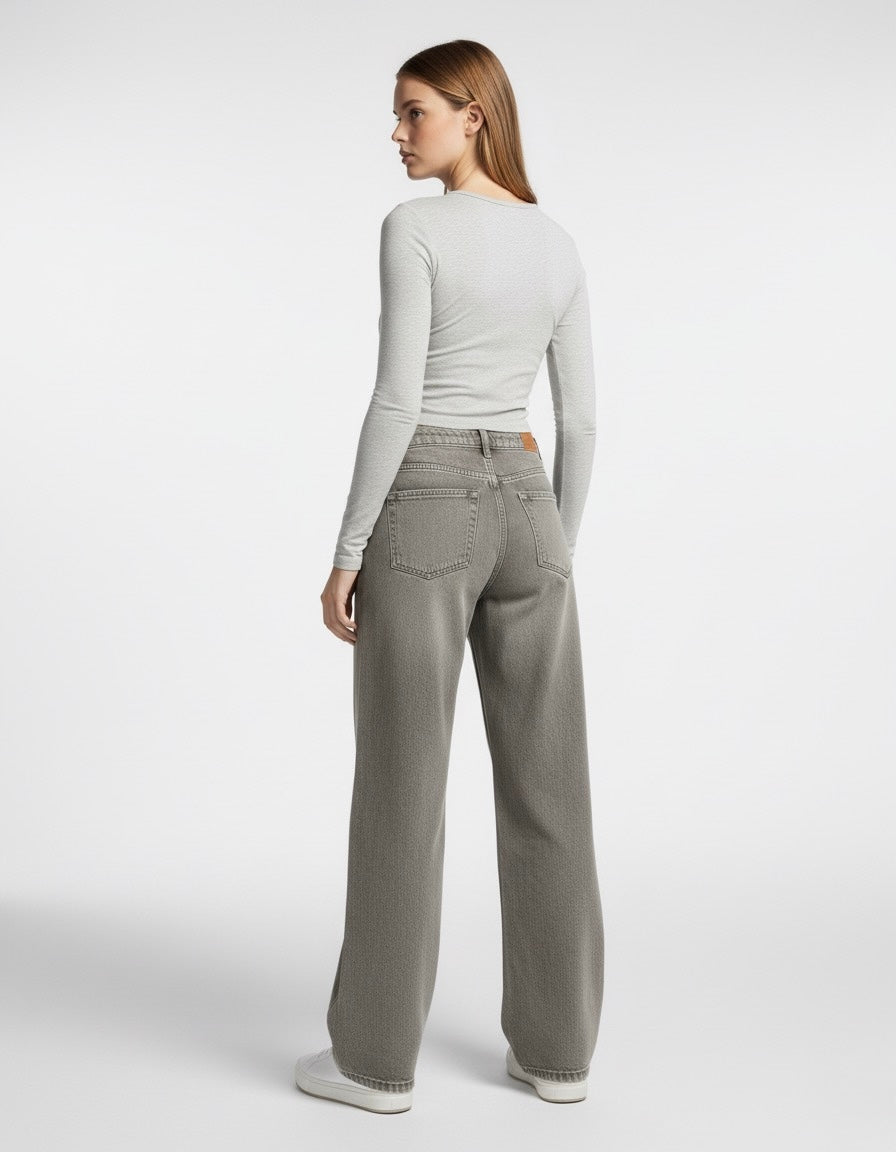 JEAN DROIT EFFET DÉLAVÉ