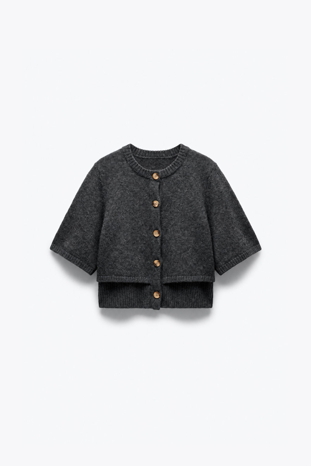 WOOL-EFFECT HOODED JACKET