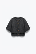 WOOL-EFFECT HOODED JACKET