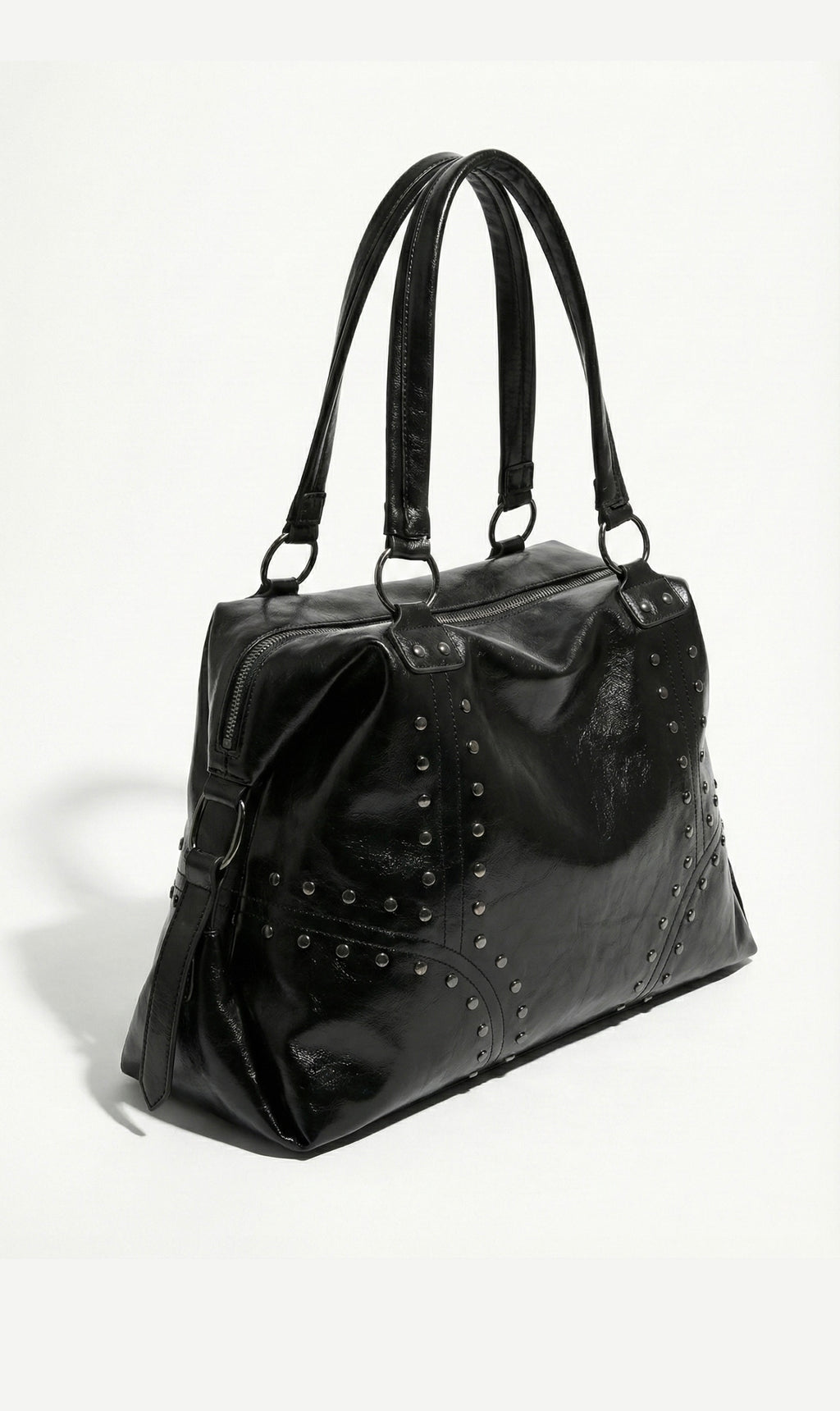 SAC ÉPAULE À RIVETS STRUCTURÉ