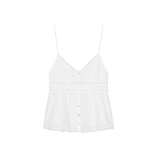 TOP DENTELLE BOUTONNÉ