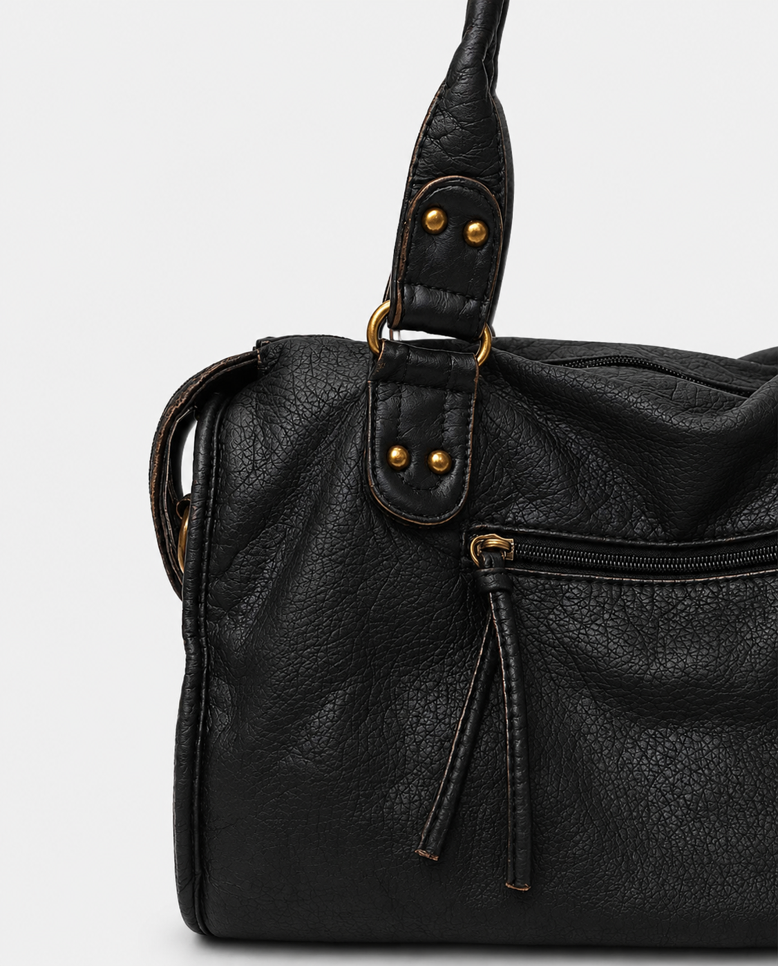 MOSSEN HOUSE FAUX LEATHER HANDBAG