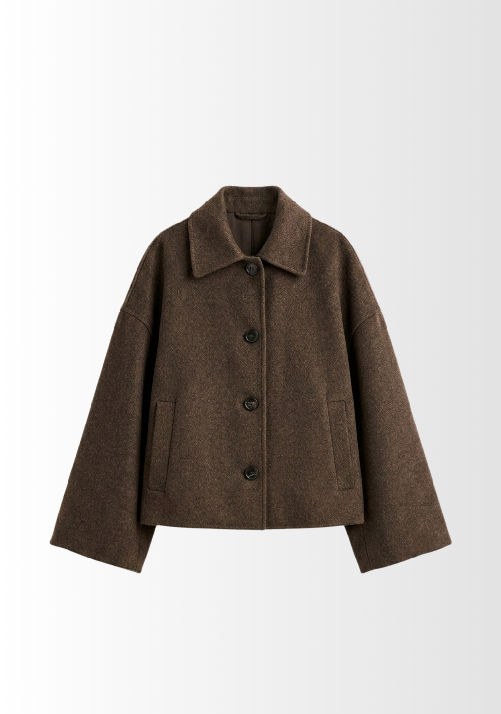 MANTEAU DROIT EFFET LAINE