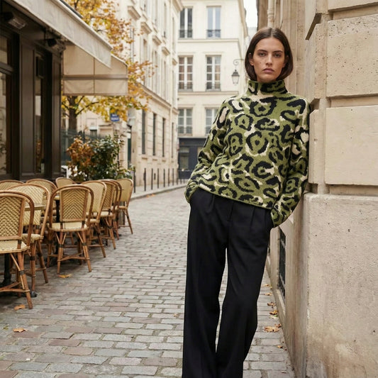 PULL À MOTIFS ABSTRAITS TEXTURÉ