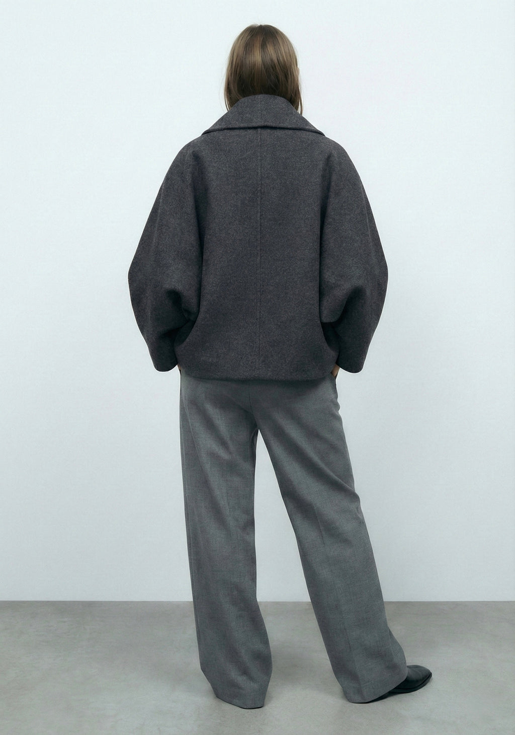 MANTEAU OVERSIZE À COL DRAPÉ