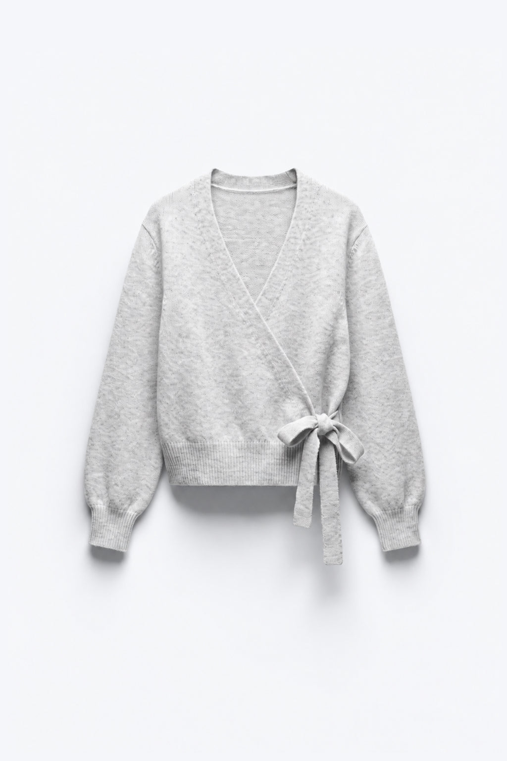 CARDIGAN CROISÉ EN MAILLE CHINÉE
