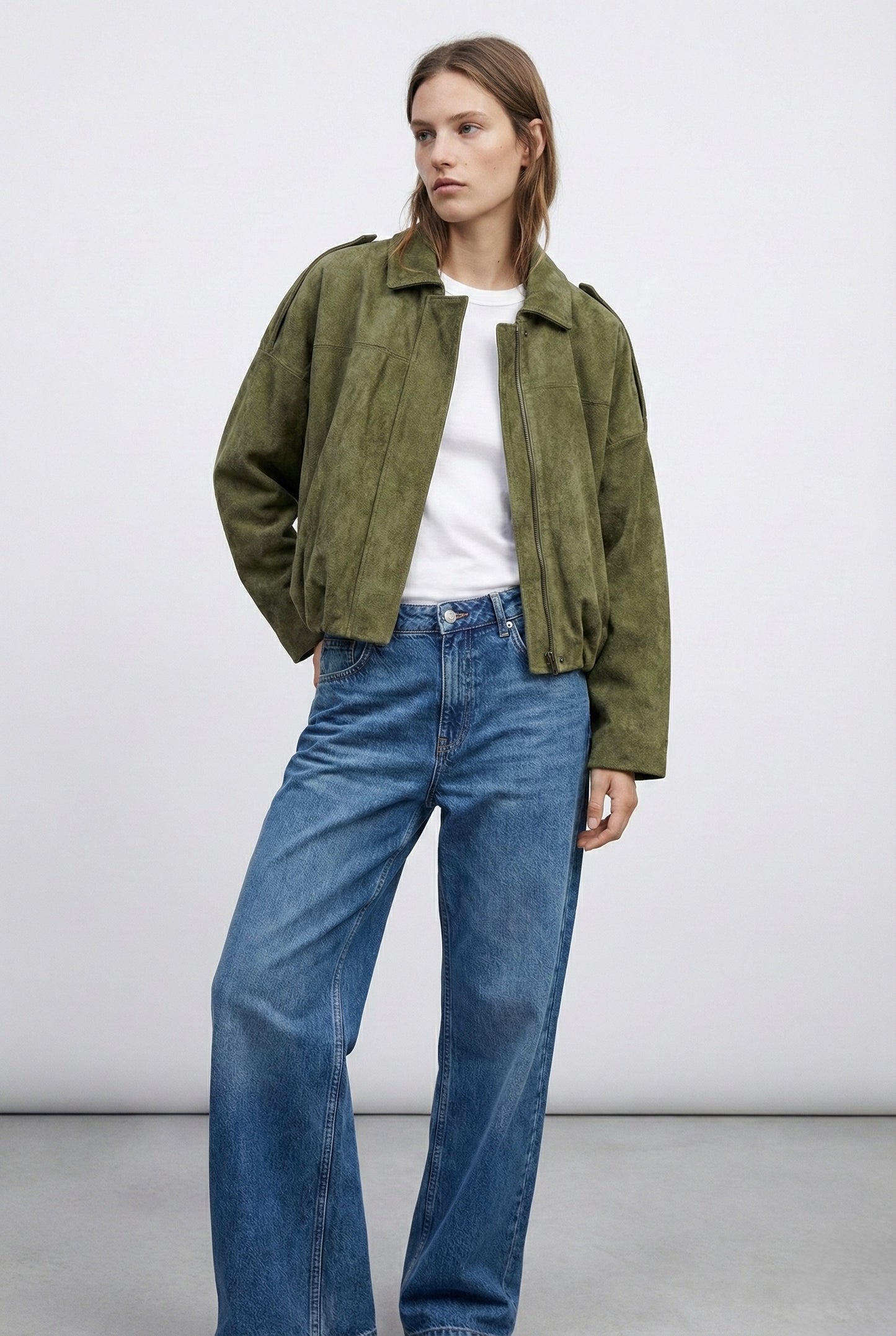 BLOUSON AMPLE EFFET DAIM