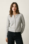 CARDIGAN MAILLE BOUTONNÉ COL ROND
