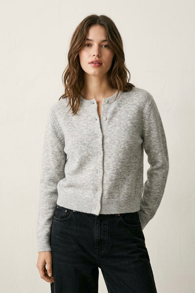 CARDIGAN MAILLE BOUTONNÉ COL ROND