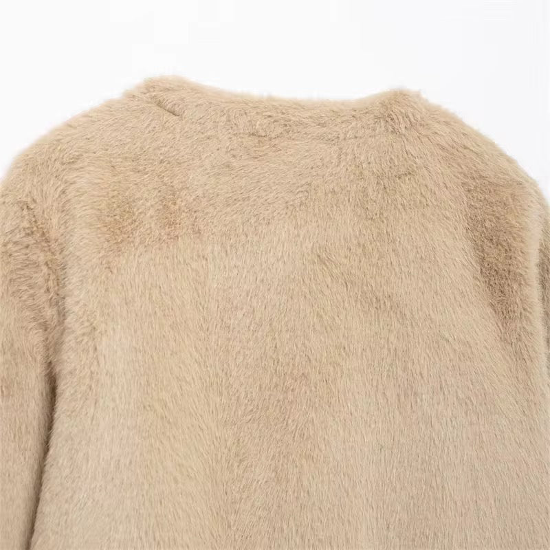 Giacca effetto pelliccia • Donna