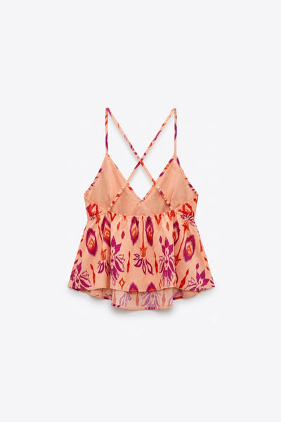 TOP ÉVASÉ À DÉCOLLETÉ BRODÉ