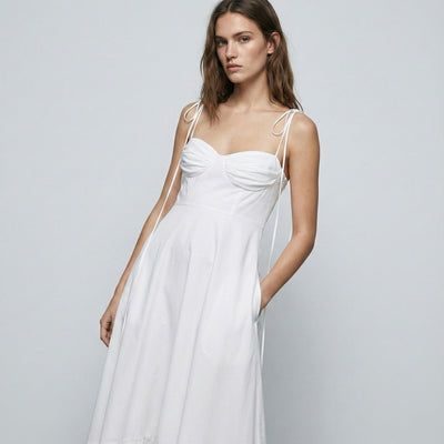 ROBE LONGUE À BRETELLES