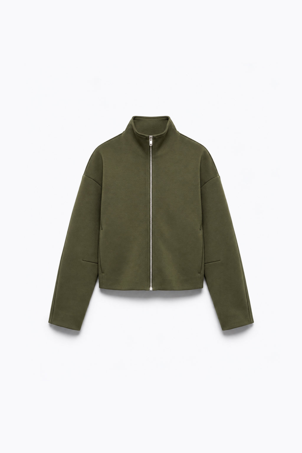 STAND-UP COLLAR ZIP-UP JACKET