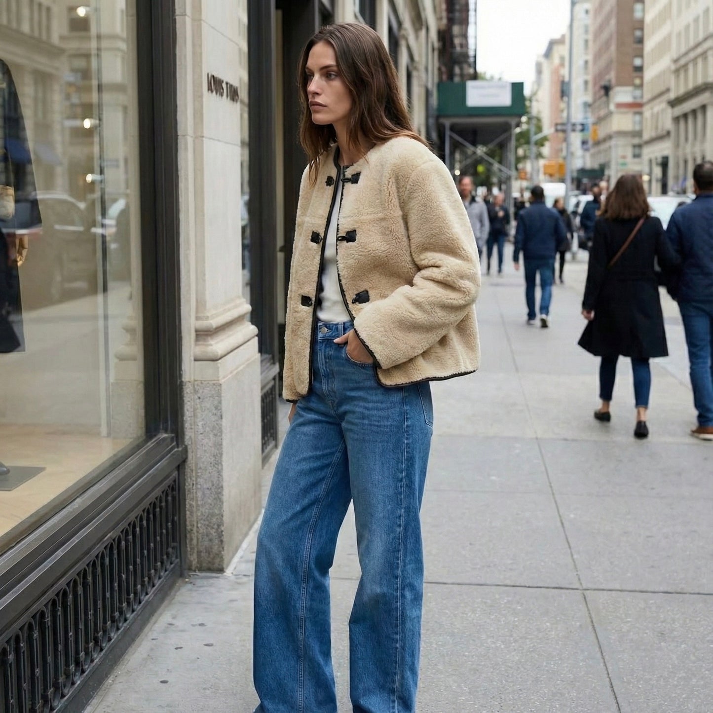 VESTE TEXTURÉE À FERMETURE HORN