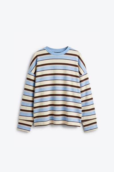 T-SHIRT AMPLE MANCHES LONGUES RAYÉ