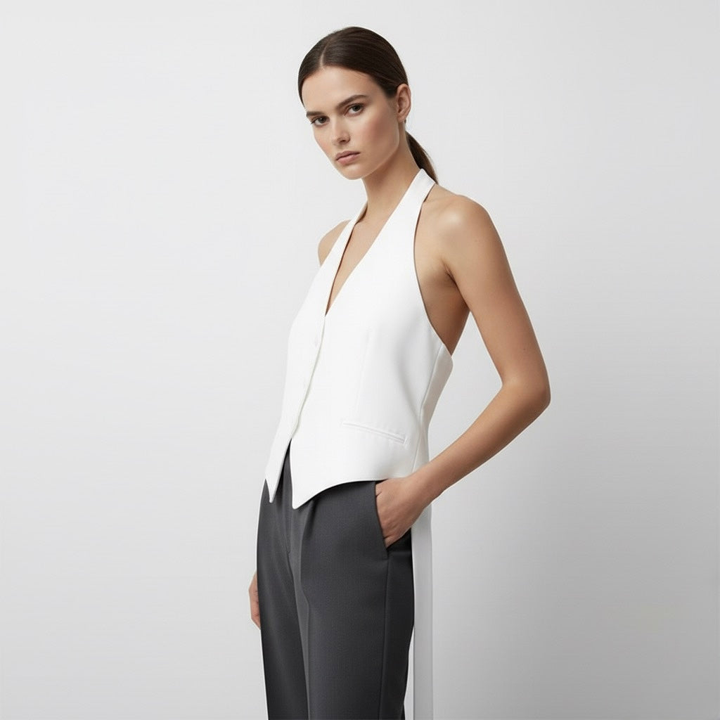 GILET AJUSTÉ AVEC DÉCOLLETÉ PLONGEANT