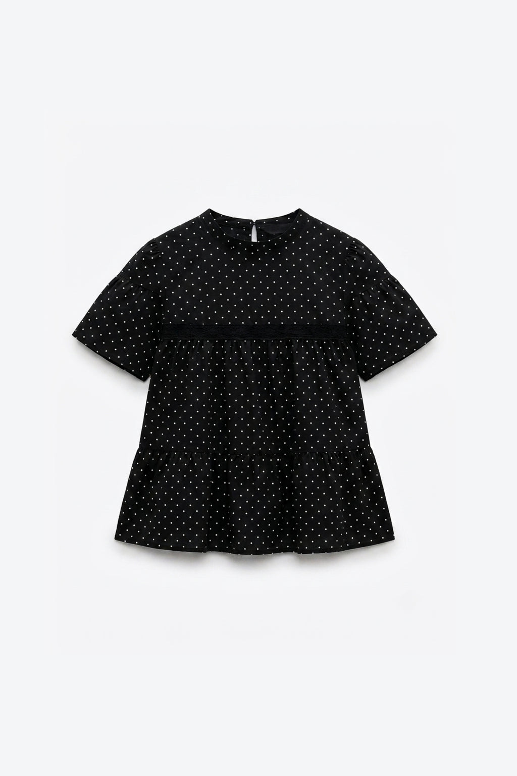 BLOUSE COURTE À MOTIF POIS