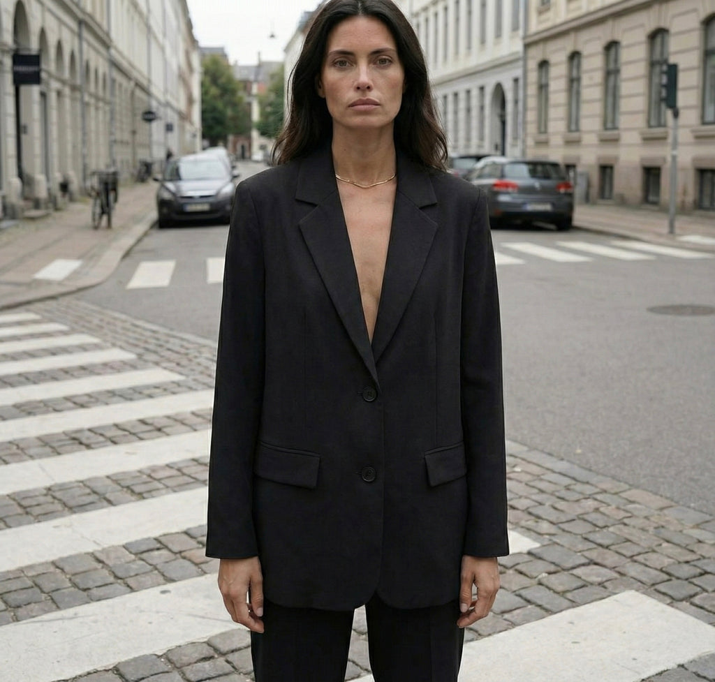 VESTE TAILLEUR DROITE À SIMPLE BOUTONNAGE