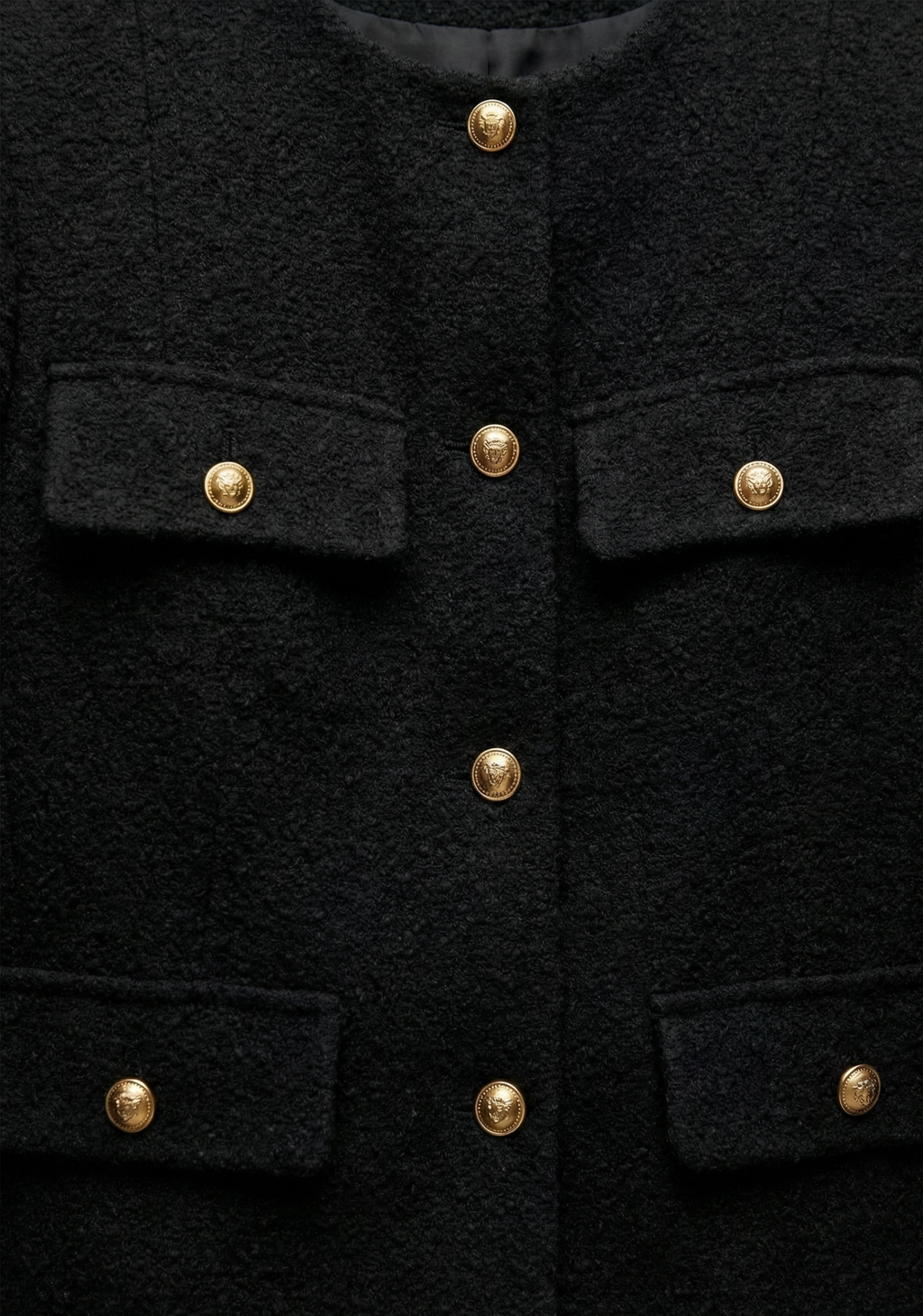 VESTE COURTE À COL ROND