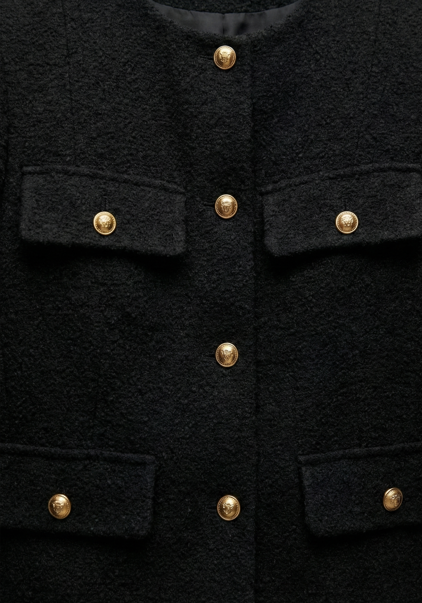 VESTE COURTE À COL ROND