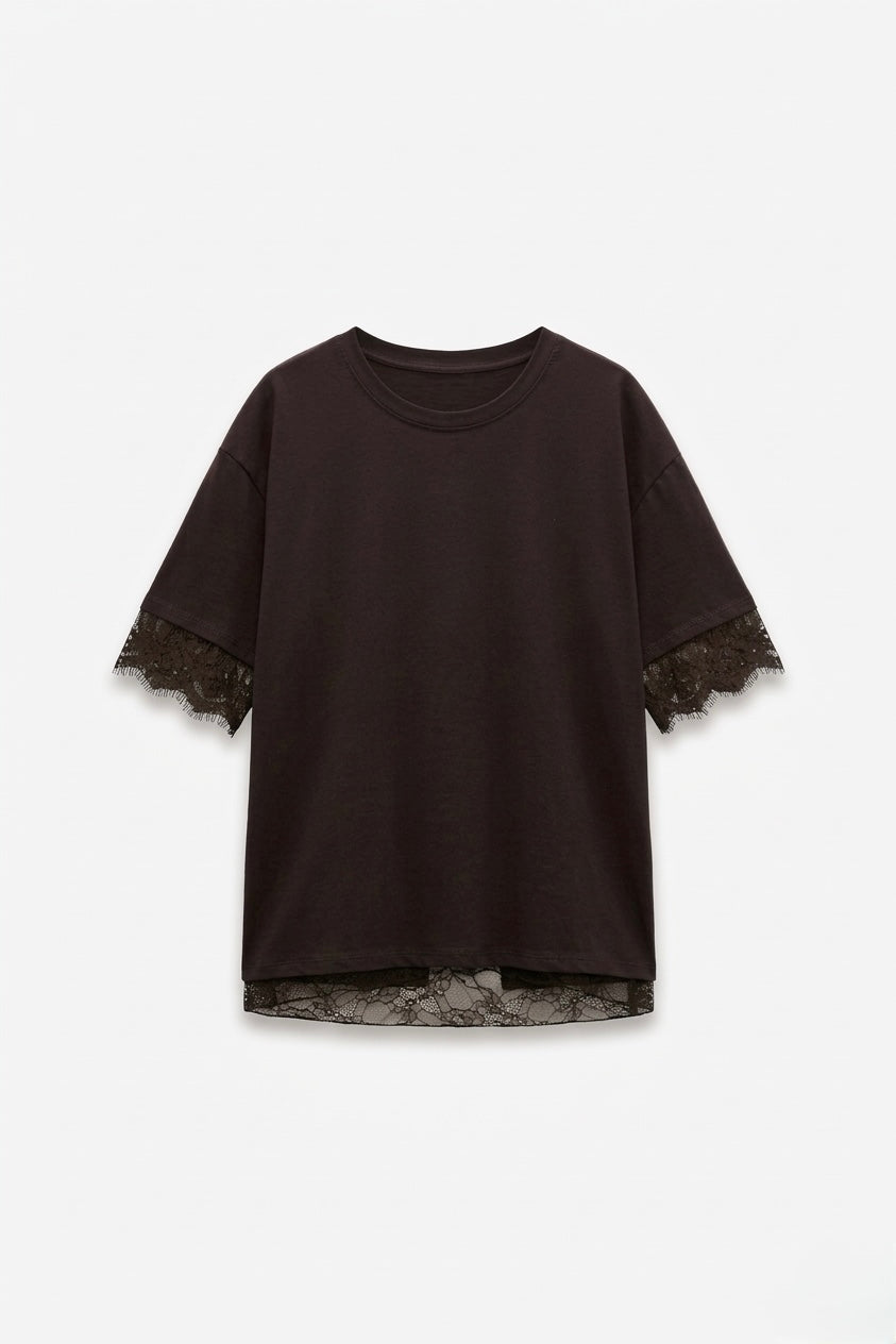 T-SHIRT DÉTAILS DENTELLE
