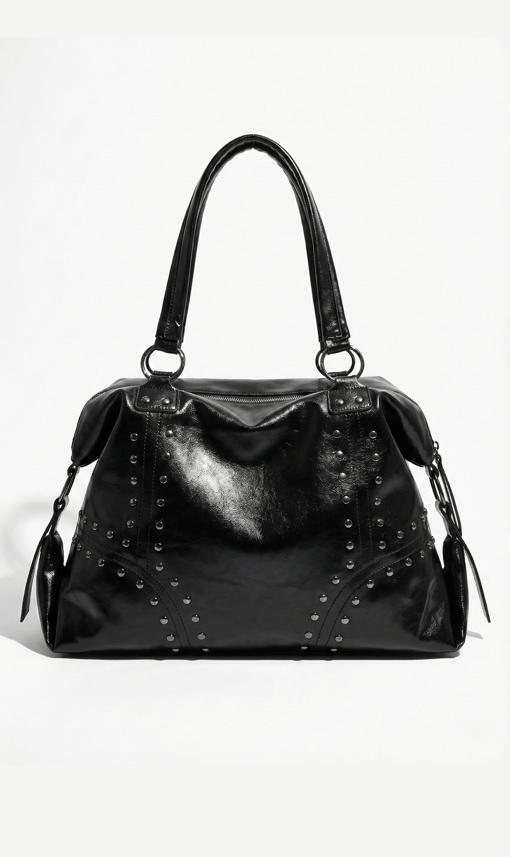 SAC ÉPAULE À RIVETS STRUCTURÉ