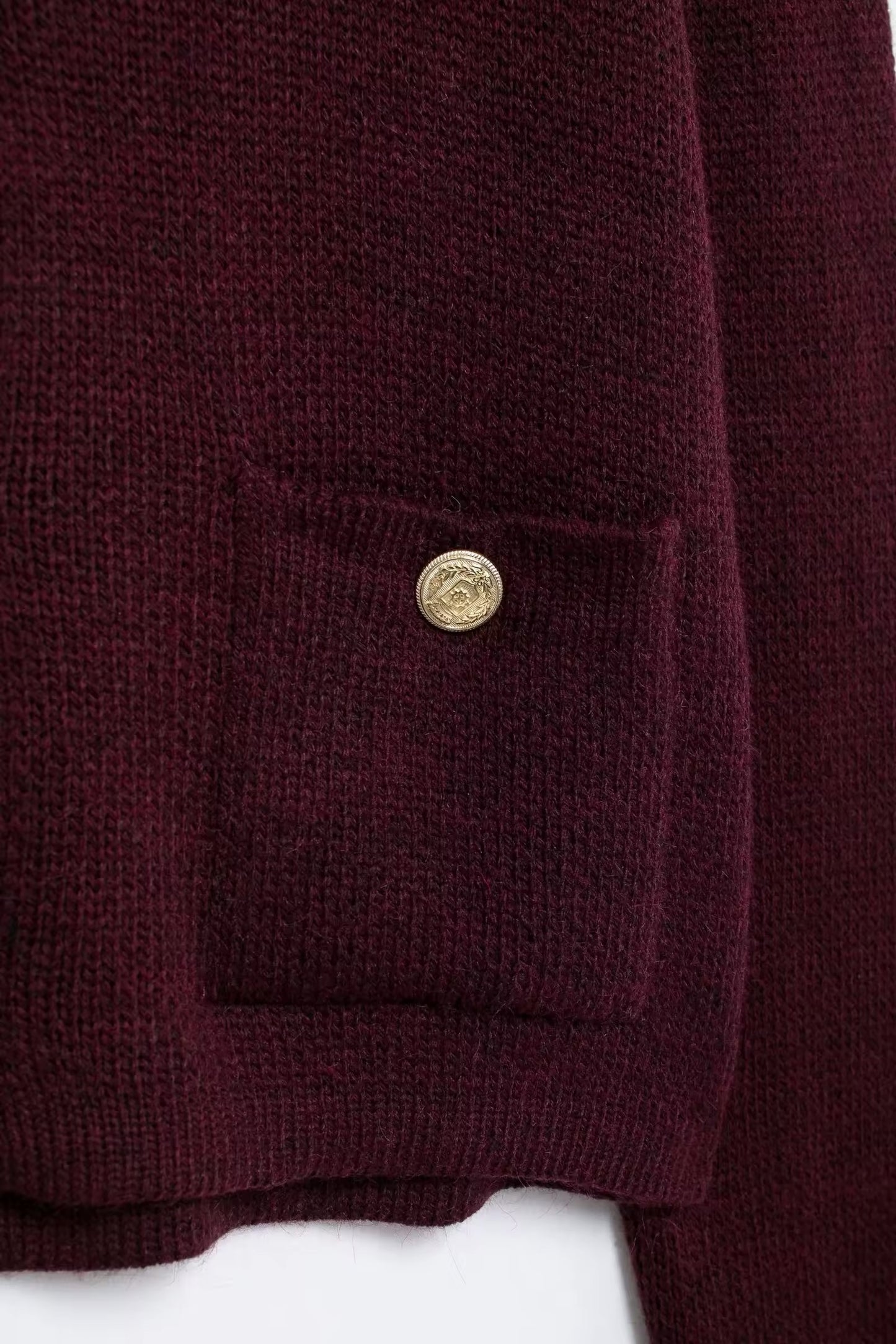 Cardigan doux boutonné à col rond