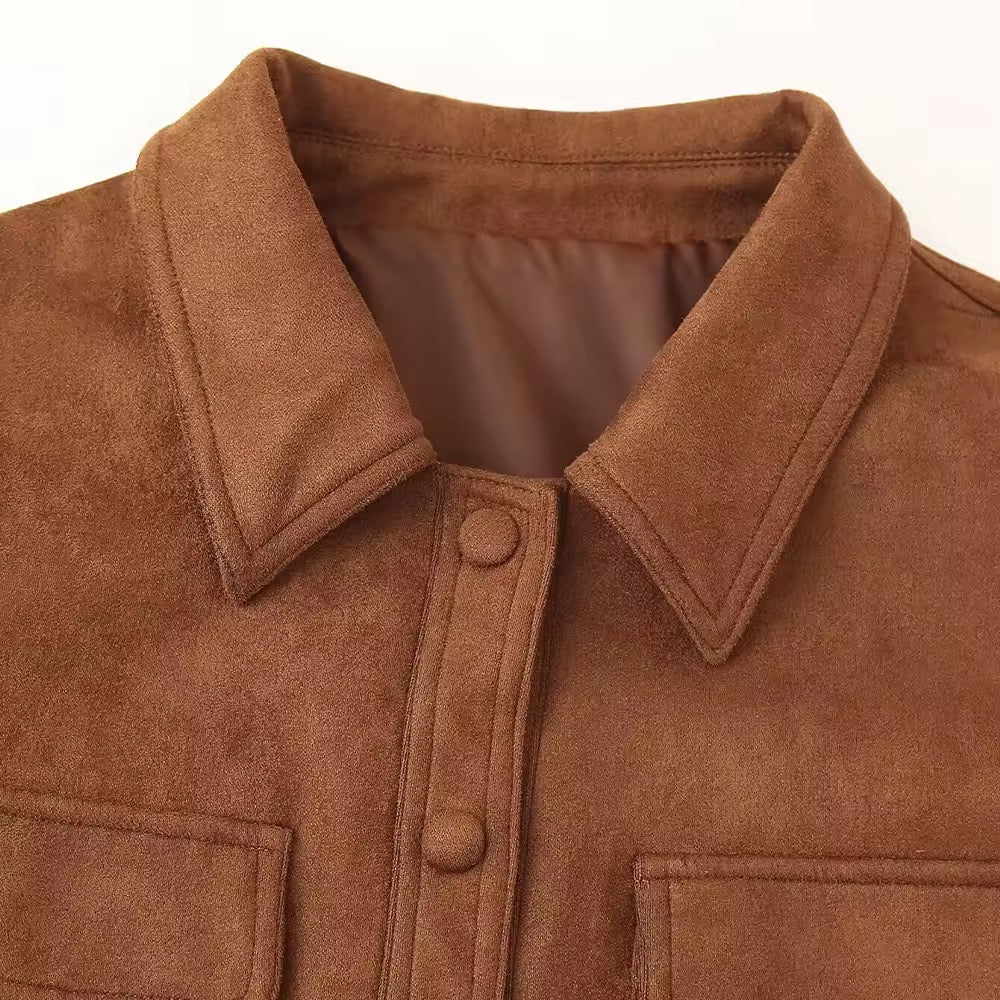 GIACCA IN PELLE SCAMOSCIATA PU