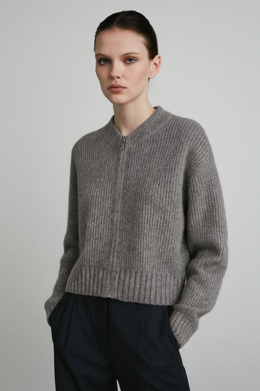 VESTE À COL ROND