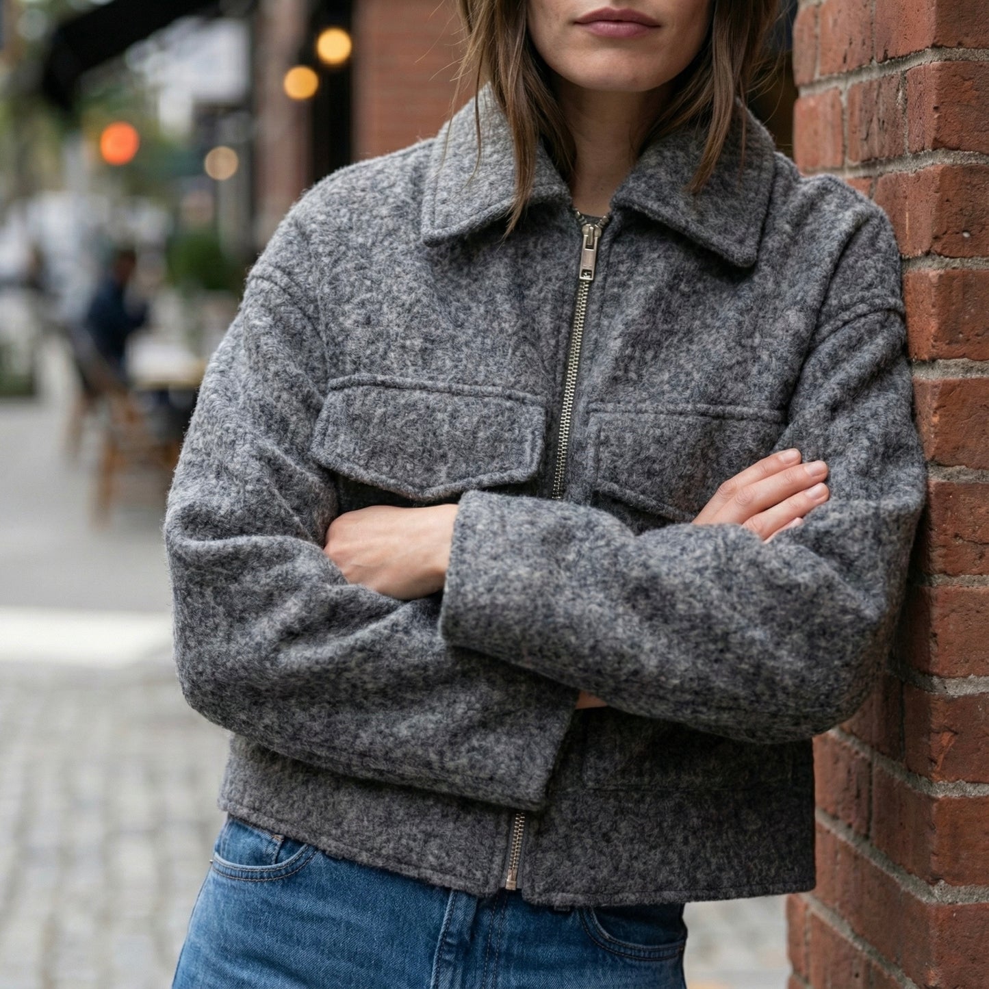 VESTE COURTE EN MAILLE