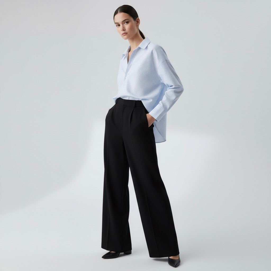 CHEMISE OVERSIZE À RAYURES FINES