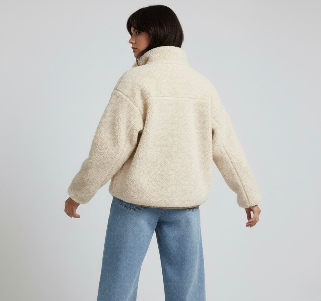 VESTE POLAIRE À POCHES CONTRASTÉES