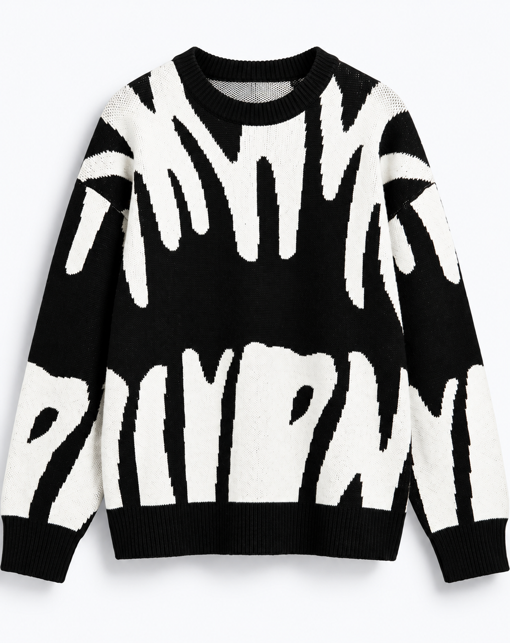 PULLOVER EN MAILLE INTARSIA À MOTIF PLACÉ