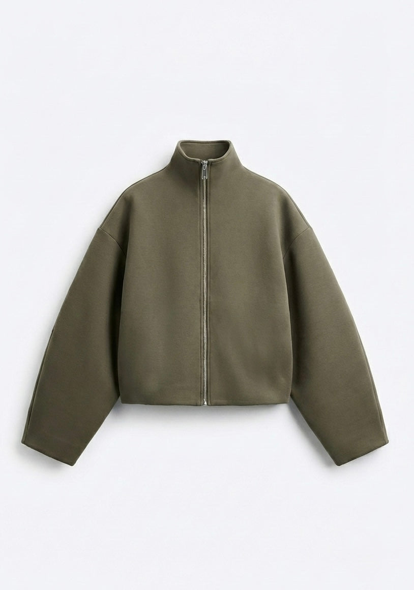 VESTE ZIPPÉE À COL MONTANT