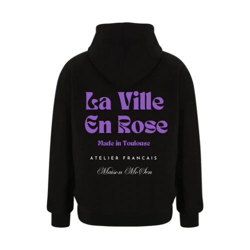 Sweat à capuche Maison Mossen « La ville en rose »