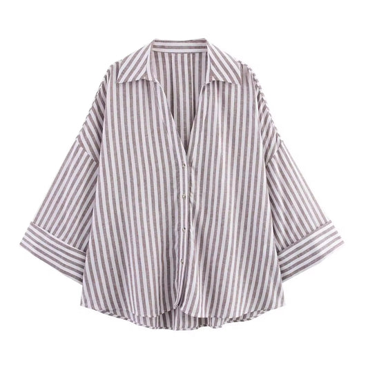 CHEMISE AMPLE À MANCHES COURTES