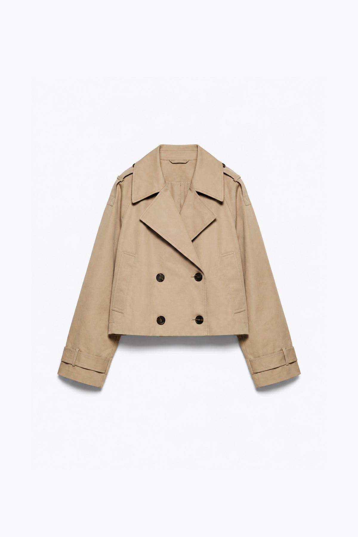 TRENCH-COAT CROISÉE À ÉPAULETTES