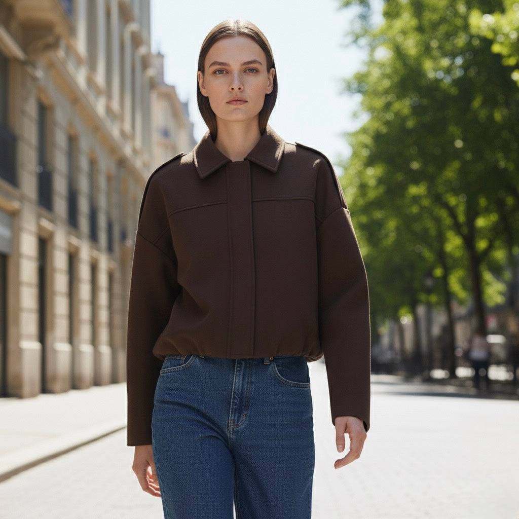 BLOUSON AMPLE EFFET DAIM