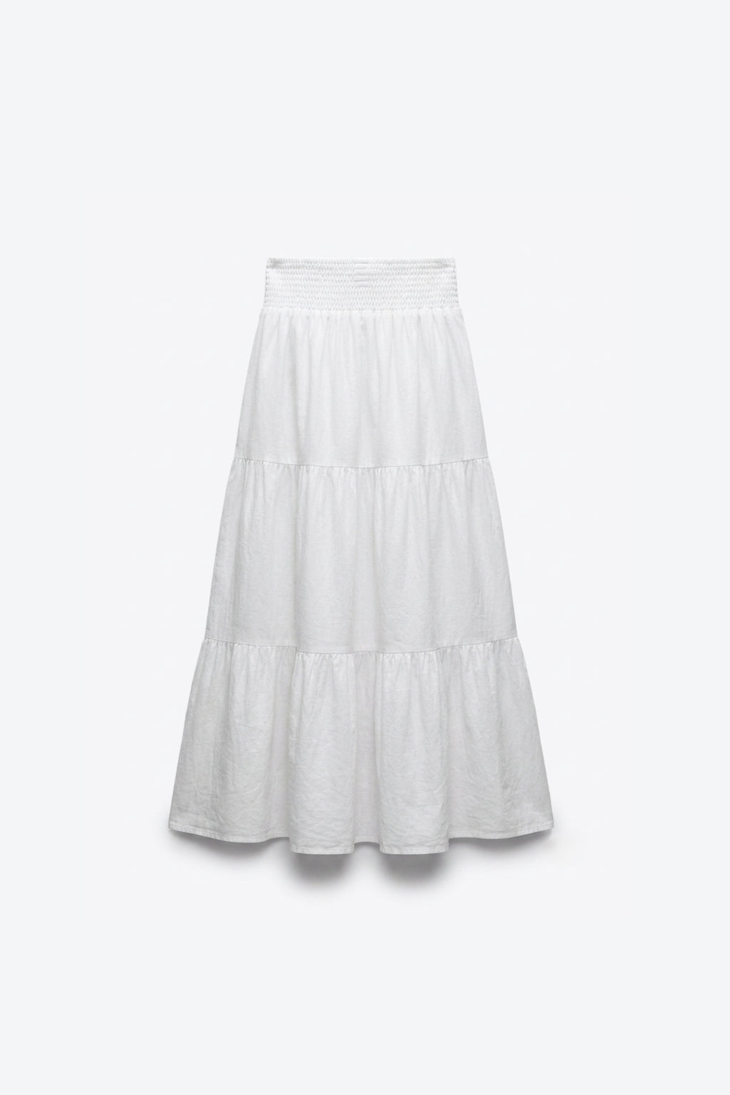 JUPE LONGUE FLUIDE À SMOCKS