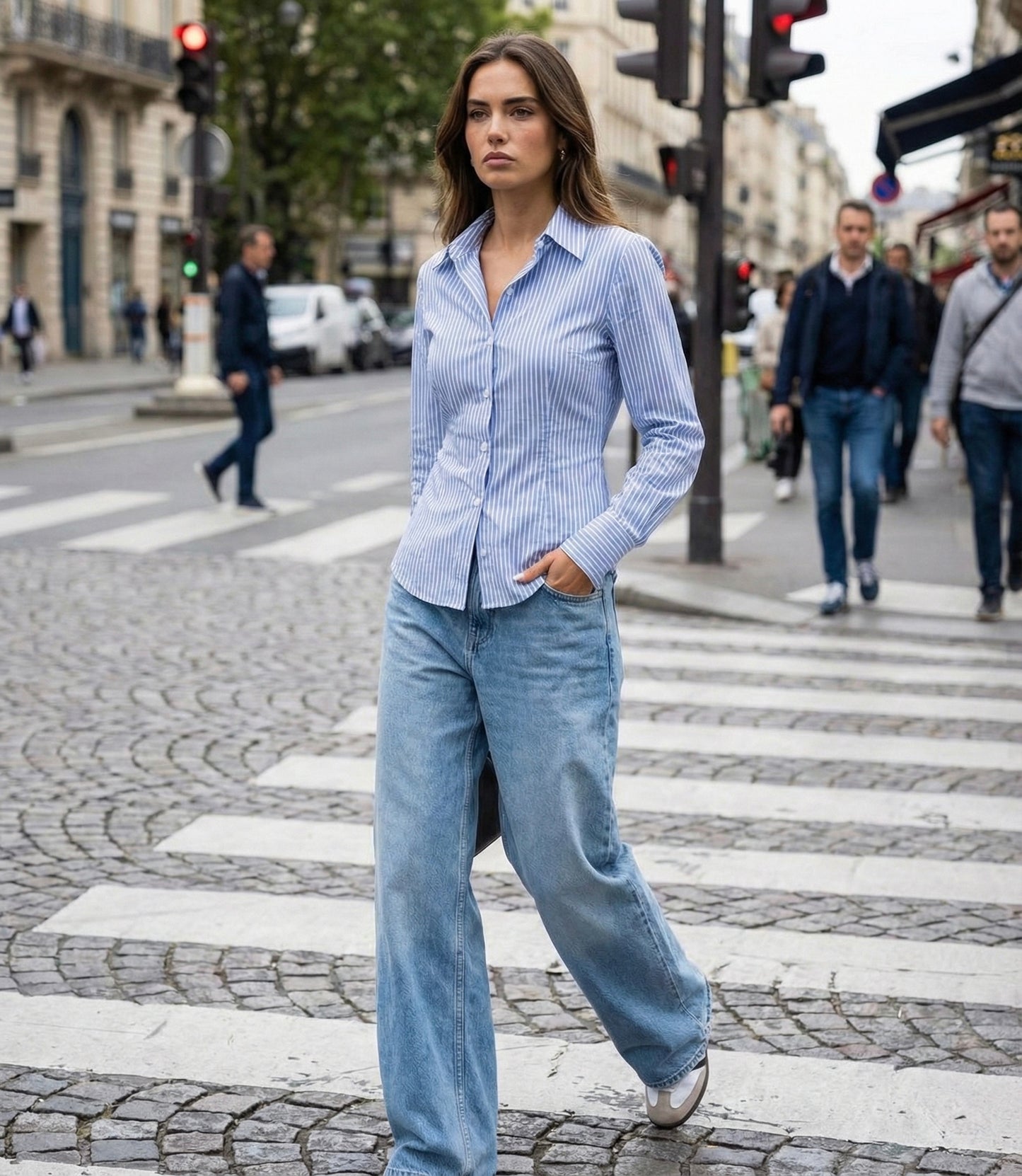CHEMISE AJUSTÉE À RAYURES FINES