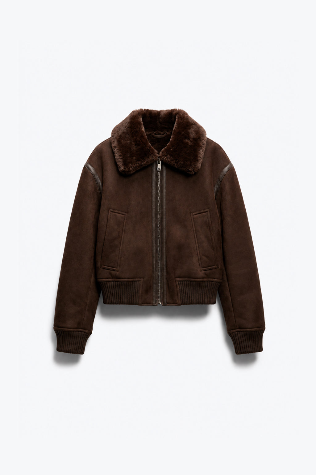 BLOUSON BOMBER DOUBLÉ FOURRURE