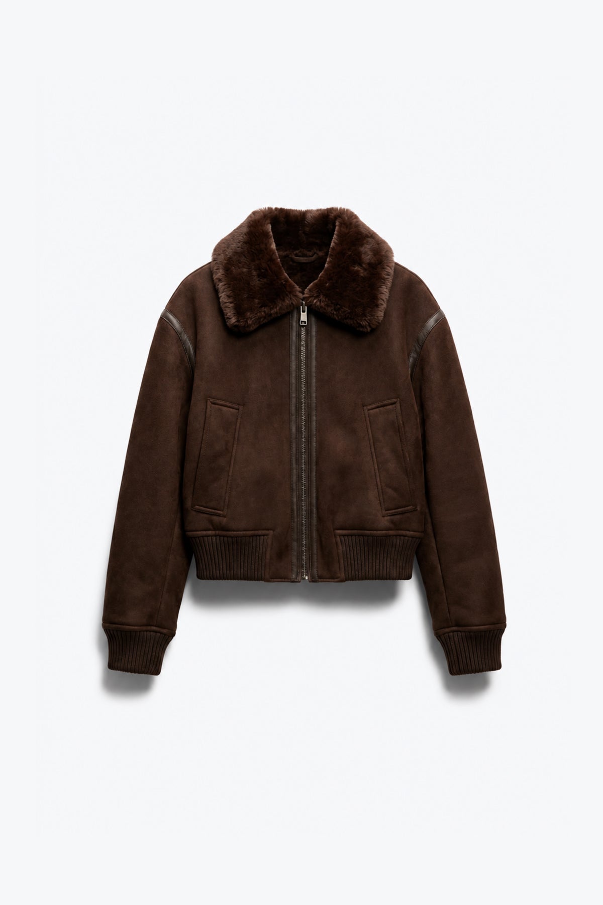 BLOUSON BOMBER DOUBLÉ FOURRURE
