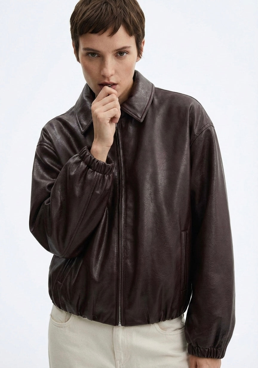 BLOUSON ZIPPÉ À COL CLASSIQUE