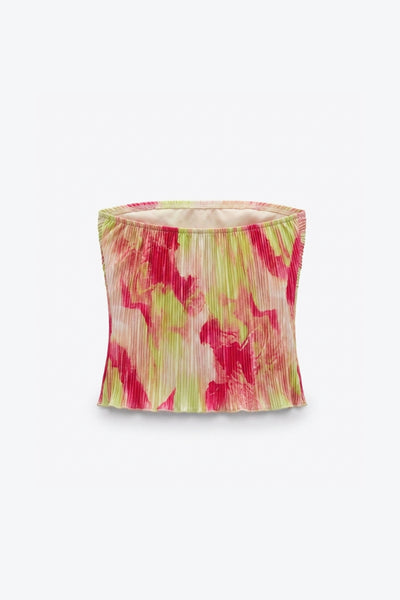 TOP BUSTIER PLISSÉ TORSADÉ
