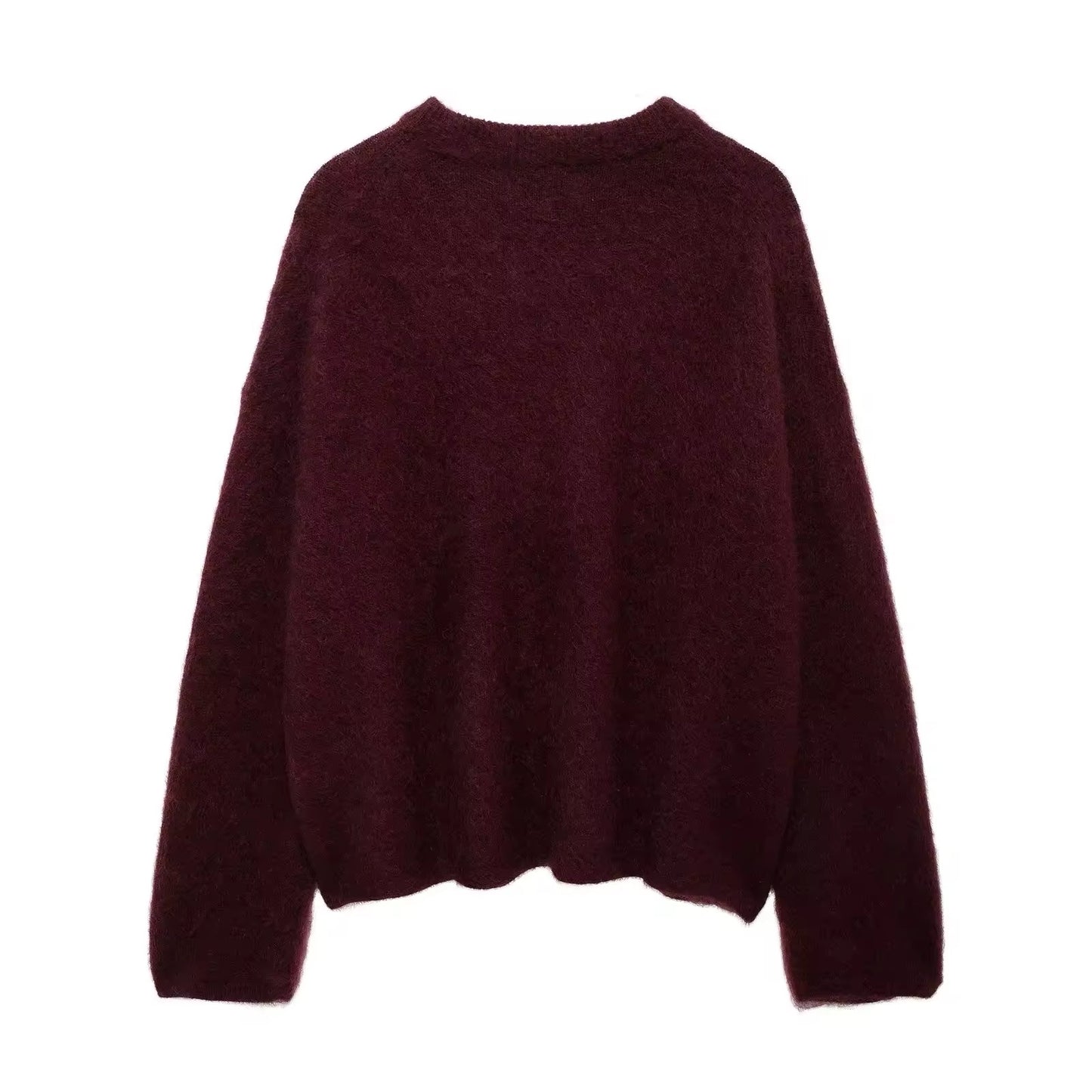 Pull doux en tricot à col rond