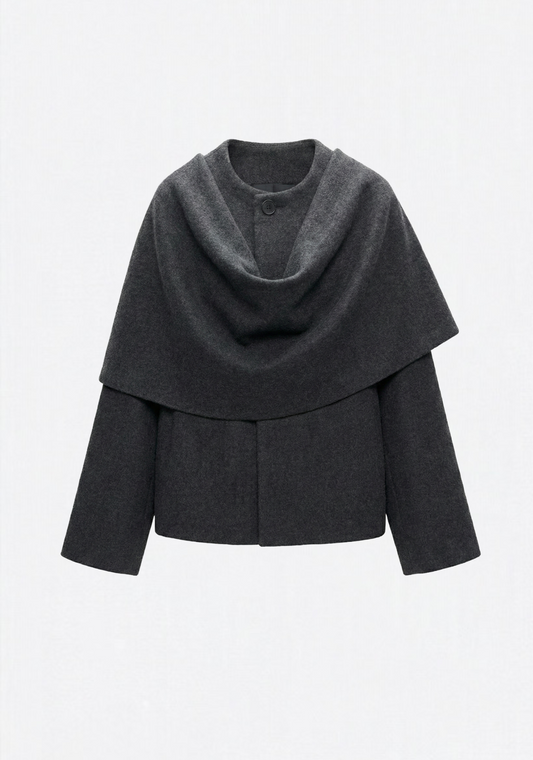 VESTE CAP EFFET LAINE