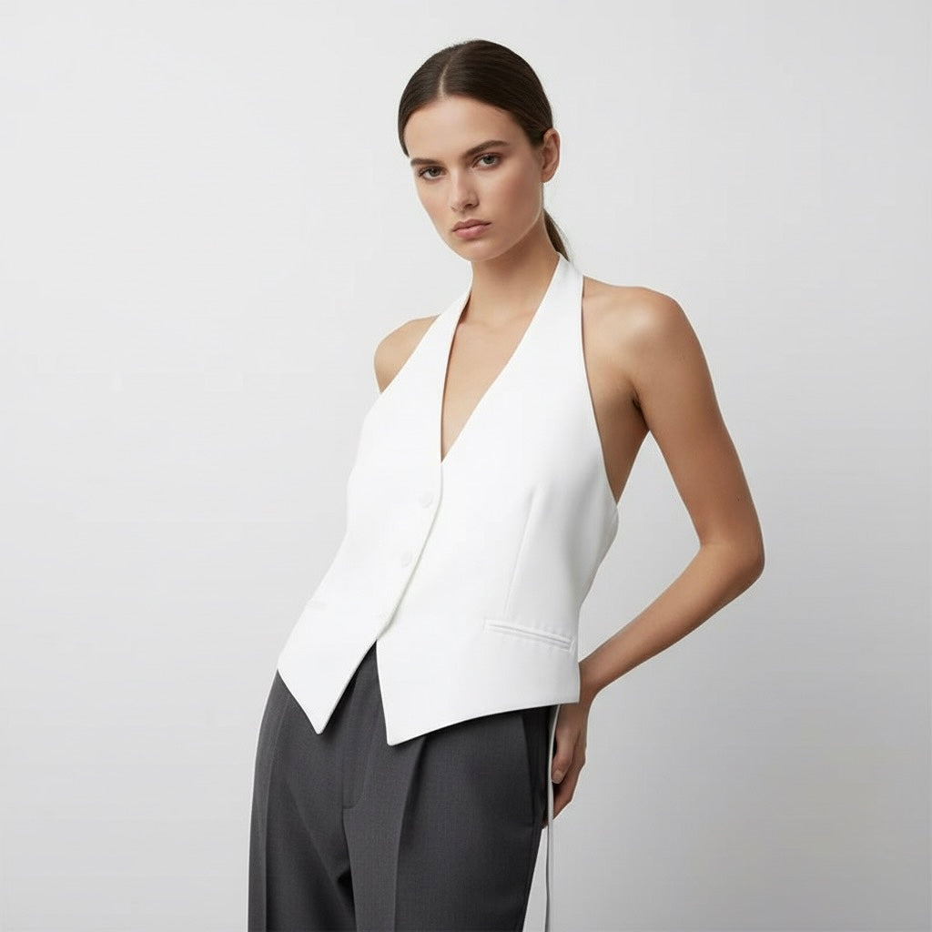 GILET AJUSTÉ AVEC DÉCOLLETÉ PLONGEANT