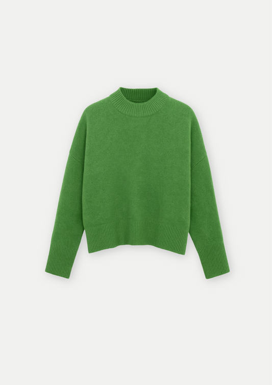 Pull en tricot oversize à demi-col • Femme